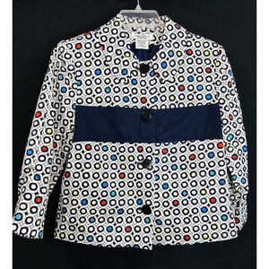 Vtg Roth LeCover California Button Shirt Jacket Whimsical & Professional Size 8